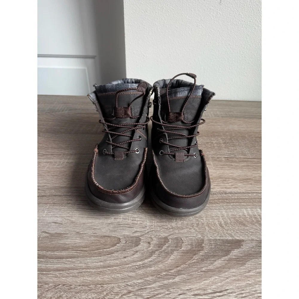 Hey Dude Bradley Classic Brown Water Resistant Mens Ankle Boots Size 7 42067-255